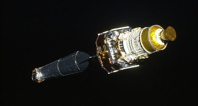 Views of the Chandra telescope take with HDTV on STS-93 photography by guiiu on Glass Gallery